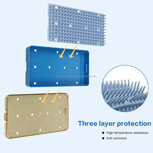 Bandeja de esterilización de silicona quirúrgica Medtrust para autoclave, tapete de silicona de una sola capa, estuche de esterilización médica, caja de desinfección - Product Image 3
