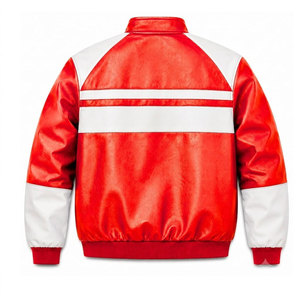 Delta |   Sigma |   Chaqueta Varsity Roja de Cuero Sintético con Cremallera Frontal y Mangas con Letras de la Hermandad Theta Sorority Devastating Diva para Mujer - Product Image 6
