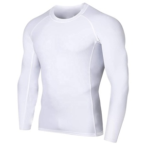 Chemise de compression à manches longues pour homme, rouge, 100% polyester, séchage rapide, pour l'entraînement BJJ Jiu Jitsu - Product Image 6