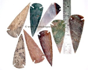 Vente en gros Pointes de flèche en agate de 2 à 2.50 pouces: Pointes de flèche Fournisseur: Khambhat Agate Arrowheads Exportateur - Product Image 3