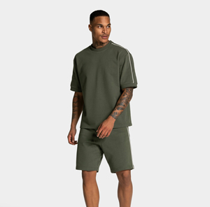 Hot Selling Men's Slim Fit Cotton T-<b>Shirt</b> Trendy Short Sleeved Torn Edge Collar Solid Color Versatile Casual Multiple Colors - Product Image 3
