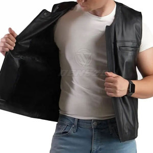 Chaleco de Cuero para Hombre Hecho a Medida 2026, Precio al por Mayor, Chaleco de Cuero de la Mejor Calidad, Transpirable, con el Mejor Material - Product Image 4