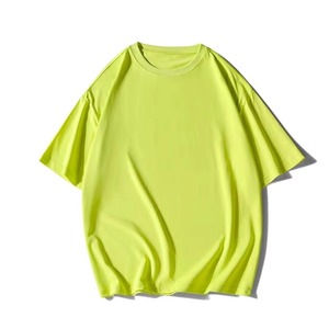 T-shirts pour hommes coupe classique 100% coton toile col rond respirant à manches courtes imprimé sérigraphié couleur unie avec logo frontal délavé - Product Image 1