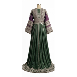 Multi Colors Beautiful Afghani Traditional Embroidery Floor-Length Casual <b>Dress</b> Feathers Eco-Friendly Fabric Afghan Kuchi <b>Dress</b> - Product Image 4