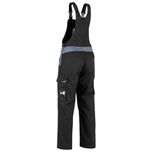Men's Black Work Coverall With Adjustable Straps And Utility Pockets Water Resistant Polyester Bib <b>Overalls</b> For <b>Construction</b> Use - Product Image 5