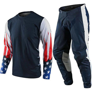 Ensemble de motocross pour homme, maillot et pantalon noirs à manches longues, polyester à séchage rapide, pour toutes les saisons, vêtements de course moto - Product Image 6