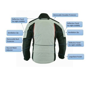 Blouson de moto en textile Cordura pour l'hiver, col montant, style urbain, fabriqué au Pakistan, prix de gros - Product Image 2