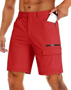 Nouvelle Arrivée Short Cargo Décontracté pour Homme Taille Mi-Haute Motif Uni Design Tactique Utilitaire Grandes Poches de Rangement Coupe Ample et Décontractée - Product Image 3