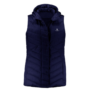 Gilet matelassé sans manches pour femme grande taille, doudoune chaude et respirante en nylon, personnalisable avec logo, vente en gros, décontracté, OEM - Product Image 2