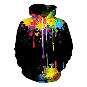 Sweat-shirts à capuche unisexes à imprimé graphique, design original coloré en 3D, manches longues, pull décontracté avec poche avant, doux et confortable - Product Image 1