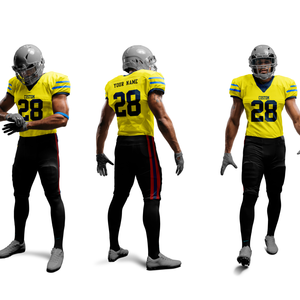 ชุดยูนิฟอร์มอเมริกันฟุตบอลแบบใหม่ ผลิตจากโพลีเอสเตอร์ 100% พร้อมพิมพ์ลายแบบ Sublimation  รับทำแบรนด์ตามสั่ง ชุดอเมริกันฟุตบอลสำหรับผู้ชาย - Product Image 1