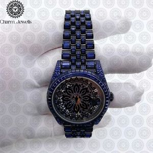Reloj de Lujo para Hombre Charm Jewells, Acero Inoxidable, Esfera de 40 mm, Bisel con Diamantes, Movimiento Mecánico Analógico, Resistencia al Agua de 10 Bares, con Botón de Presión - Product Image 3