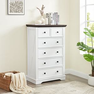 6 Drawer Tall Chest Dresser Closet Organizers <b>Storage</b> for <b>Clothes</b> in Living Room Cabinet with 6 Drawers - Product Image 1