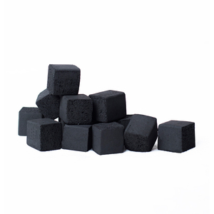 Charbon de bois de shisha en coquille de noix de coco de qualité supérieure Motif de cube noir moderne à prix économique pour narguilé - Product Image 4