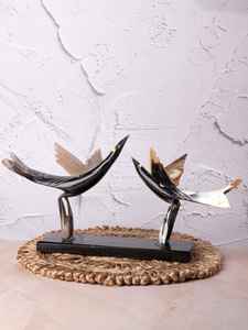 Escultura Artística Ecológica de Aves de Cuerno para Decoración de Interiores del Hogar y Regalos a Precio de Mayoreo de CRAFT ZONE EXPORT - Product Image 4
