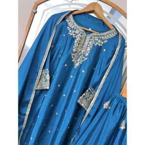 ชุดสวมใส่ด้านบนล่างและชุด dupatta สำหรับงานปาร์ตี้นักออกแบบหญิง - Product Image 5