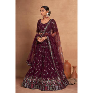 Hermoso diseñador de estilo Bollywood Fancy Lehenga y Choli con Dupatta bordada para bodas y fiestas de adultos. - Product Image 3