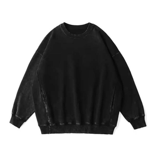 เสื้อสเวตเชิ้ตทรงสบาย ผ้าฟอกสี ทรงหนา 100% ผ้าฝ้าย ผลิตตามสั่ง เสื้อผู้ชายลำลองสำหรับฤดูหนาว ผลิตในปากีสถาน - Product Image 6