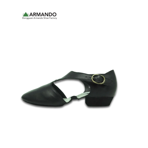 Chaussures de danse en cuir à bride en T style grec, à talon bas, pour la pratique, le ballet, le théâtre et l'enseignement, avec logo personnalisé - Product Image 3