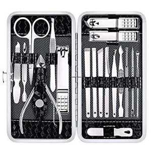Professional Pedicure Kit <b>Nail</b> Care Tools <b>Set</b> Clippers Files Buffers Cuticle Pushers Foot Files Complete - Product Image 5