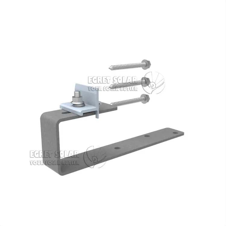 Gancio per piastrelle solari 08 sistema di montaggio sul tetto solare con scandole orizzontali in asfalto