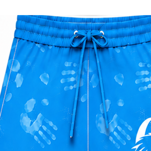 Sky Blue <b>White</b> <b>Swim</b> <b>Shorts</b> Lightweight Quick Dry Breathable Drawstring Waist Training Performance Athletic Swimming Sportswear - Product Image 4