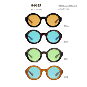 Custom Round Eyeglasses Frames Vintage Full Rim Optical <b>Eyewear</b> Unisex Fashion Spectacle Frame - Product Image 2