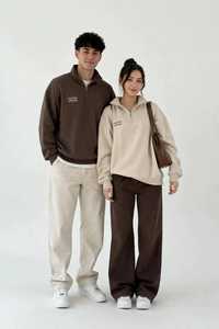 เสื้อสเวตเชิ้ตแบบซิปครึ่งตัว Unisex จาก Oneten Apparel ผ้าฝ้าย 100% ทรงหลวม สวมใส่สบาย เหมาะสำหรับฤดูใบไม้ร่วง - Product Image 1