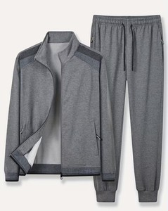 Sportswears Gym Fitness Training Tracksuits Two Piece Set Tracksuit Zip Jacket Jogging <b>Pant</b> Suit for Men Polyester / spandex - Product Image 1