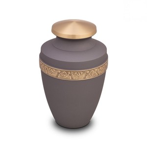 Metal Urn Style <b>Decorative</b> <b>Vase</b> With Cover Home Interior Accent - Product Image 2
