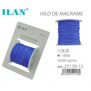 Filo per Macramè 1mm Blu 100M per Lavori Artigianali - Product Image 3