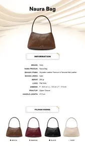 Sac à bandoulière Hody carré en cuir texturé écologique avec logo, fermeture éclair moderne, doublure satinée, imperméable, pour femme - Product Image 6