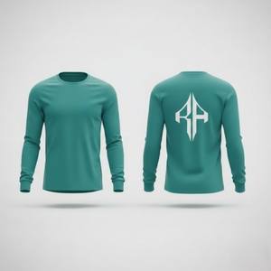 Camiseta de Manga Larga para Hombre, Estilo Casual, Personalizada, 100% Algodón, Cuello Redondo, Talla Grande, Alta Calidad 2026, RIVIAN ATLANTIC - Product Image 3