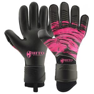 Gants de gardien de but de football professionnels, latex allemand, dos en silicone injecté, rouleaux négatifs pour le pouce, sangles attachées - Product Image 2