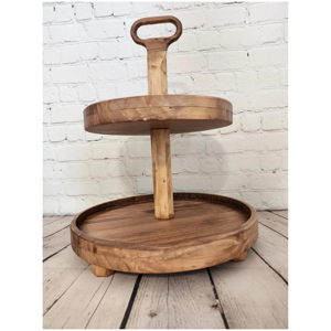 Support à gâteau en bois durable pour pique-nique en plein air, support à fruits, présentoir à desserts - Product Image 5