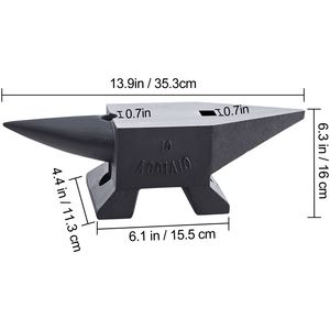 Incudine a corno singolo in ghisa da 22 libbre/10 kg con ampia base stabile e elevata durezza, robusta incudine a corno BL - Product Image 4