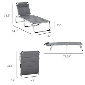 Sedia Pieghevole in Tessuto Oxford per Spiaggia, Massaggi, Pesca, Campeggio, Parco e Camera da Letto, Elegante Sedia da Campeggio in Metallo - Product Image 3