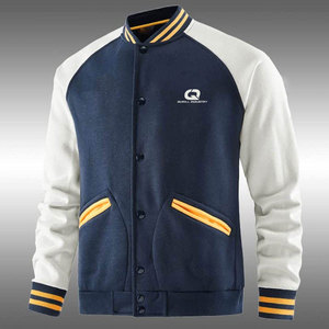 New Arrival Stylish Casual Winter Varsity <b>Jacket</b> for <b>Men</b> Stand Collar Durable Fabric Breathable Windproof Front Customizable - Product Image 3