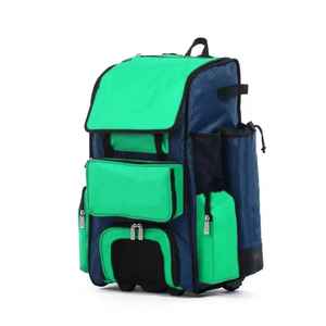 Sac à dos de baseball à roulettes grande capacité, imperméable, avec logo personnalisé, porte-batte, multi-poches, pour casque, chaussures et équipement - Product Image 6