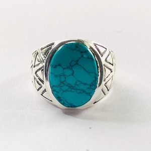 Designer <b>Turquoise</b> Mens Fashion <b>Ring</b> 6.9 Grams - Product Image 1