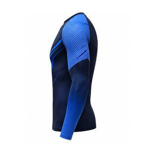 T-shirt de compression pour homme pour l'entraînement en salle de sport, vêtements de sport personnalisés, respirant, séchage rapide, extensible, haut de gamme pour le fitness, vente en gros OEM UE US - Product Image 5