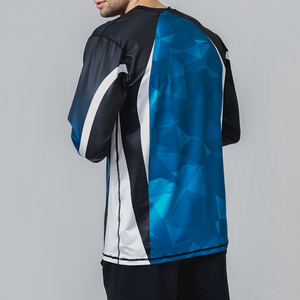 Services OEM – Maillot de bain homme uni respirant à manches longues, protection anti-UV, logo personnalisé, couleur imprimée par transfert thermique – Meilleure vente - Product Image 3