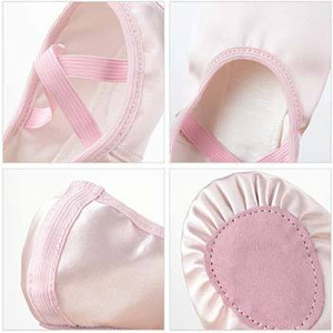 Chaussons de danse pointe de haute qualité internationaux, durables, en cuir souple, doublure en coton, pour femmes, chaussures de danse professionnelles. - Product Image 2