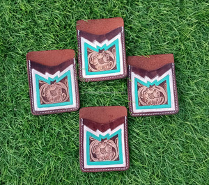 Estuche para tarjetas de cajero automático de cuero tallado a mano Real, estuche rectangular para tarjetas de crédito, estuche para tarjetas pequeño y bonito, estuche para tarjetas de moda occidental - Product Image 3