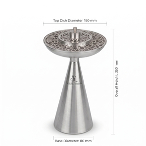 Luxury Metal <b>Bakhoor</b> Burner Gold Finish Lattice Top & Silver Cone Base. Elegant Arabic <b>Oud</b> Incense Holder For Home Fragrance - Product Image 4