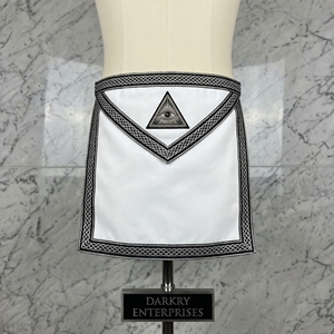 Fabricante Personalizado de Mandiles Masónicos para Logia Verde con Bordado de Hilo Dorado, Compases Cuadrados, Regalia G, Venta al por Mayor de Fábrica, OEM a Medida - Product Image 3