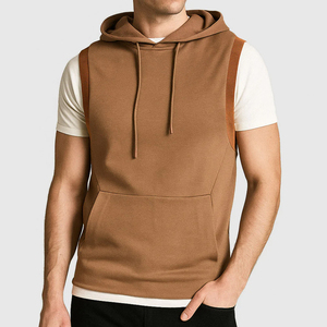 Running Fitness Casual Sportswear Comfortable Relaxed Fit Men <b>Hoodies</b> Gym Hoodie for <b>Workout</b> Training Sleeveless <b>Hoodies</b> For Men - Product Image 1