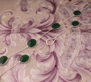 Vintage Green Onyx Luxury Necklace 925 Sterling Silver Handmade Bezel Setting Gemstone Pendant Jewelry Women & Children's <b>Gift</b> - Product Image 3