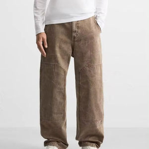 <b>Cargo</b> <b>Pants</b> Straight Leg Utility Pocket Trousers Suitable For Everyday Wear Travel And Light <b>Work</b> - Product Image 1