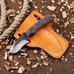 Couteau EDC à lame fixe personnalisé Nordic Forge, fourreau Pancake, 6 pouces, lame pleine longueur, pour le désossage, le camping, la chasse, acier 12c27, qualité industrielle - Product Image 1